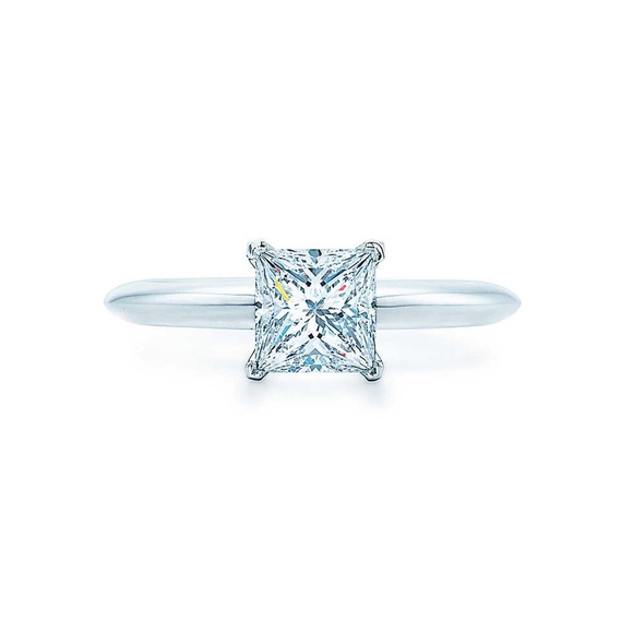 Sim Dia Jewelry - 1Ct 6mm Princess Cut Solitaire Ring VVS1 Lab Diamond